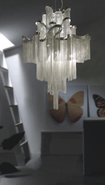 Купить Favourite Multivello Хром/Прозрачная Люстра 8*E14CFL*25W 1156-8P