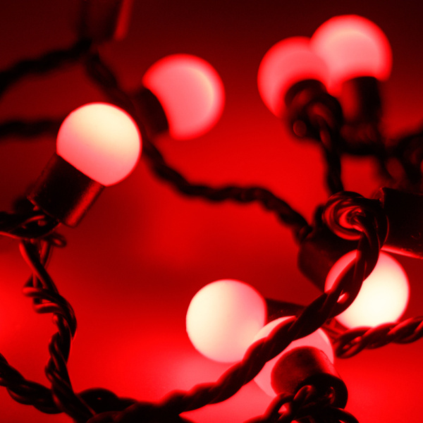 Купить Arlight Светодиодная гирлянда ARD-BALL-CLASSIC-D17.5-10000-BLACK-100LED RED (230V, 7W) (Ardecoled, IP65) 025580