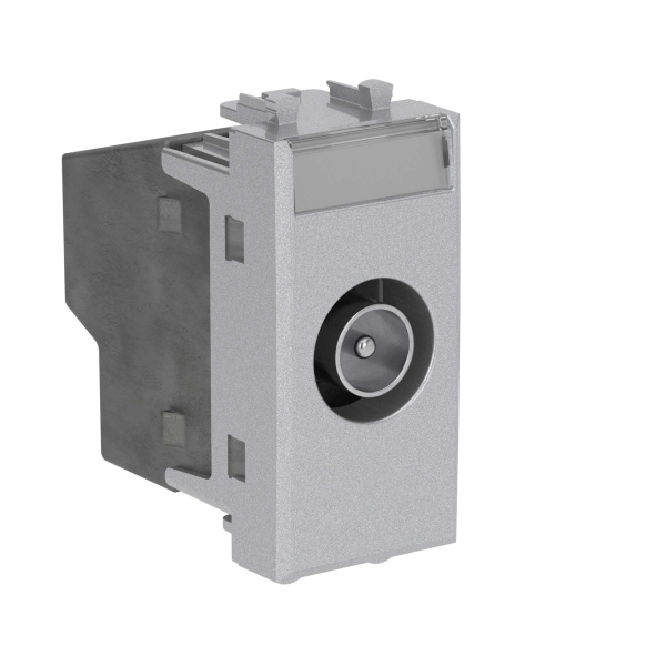 Купить DKC Розетка TV оконечная модульная,  "Avanti", "Закаленная сталь", 1 модуль