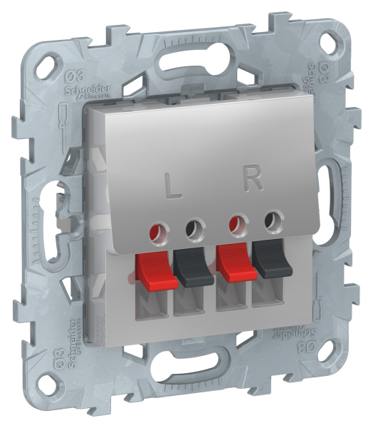 Купить SE Unica New Алюминий Аудиорозетка NU548630