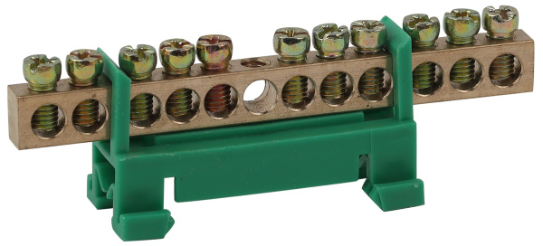 ЭРА NO-222-81-1 Зеленый Шина PE "Земля" в изоляторе типа стойка ШНИ 6х9-12-Д