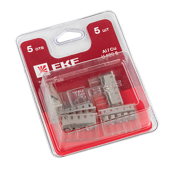 EKF PROxima Строительно-монтажная клемма СМК 2273-245 (с пастой) 5 отверстий 0,5-2.5 мм2 блистер (5шт.)