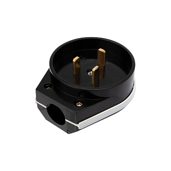 Вилка ВШ для электрической плиты 32 А, 250 В, 2Р+РЕ (ОУ) черная Rexant 11-8930