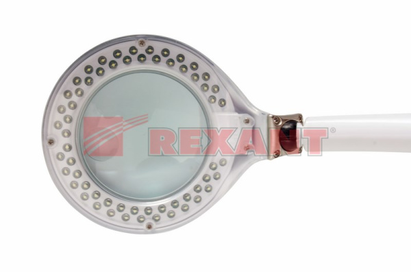 Купить Лупа настольная 3D+12D с подсветкой 60LED, белая Rexant 31-0243