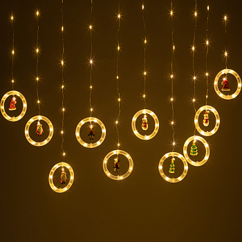 ЭРА Светодиодная новогодняя гирлянда ЭРА ENING-MG занавес Волшебство теплый свет 2,7*0,5 м 120 led IP20