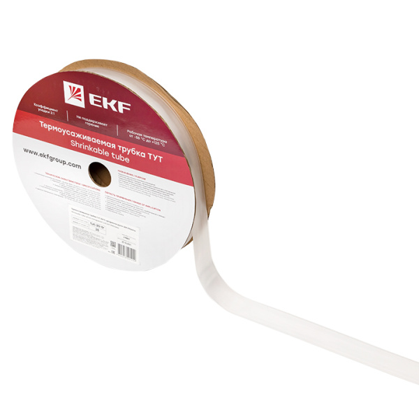 Купить EKF Термоусаживаемая трубка ТУТ 20/10 прозрачная рулон