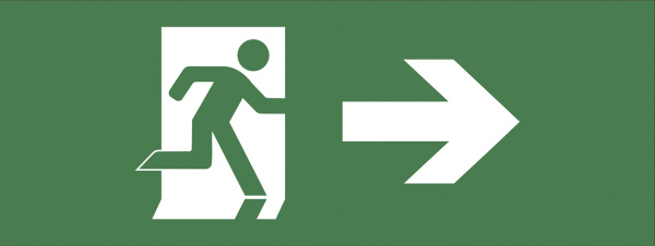 ЭРА INFO-DBA-002 Самоклеящаяся этикетка 200х60мм "Фигура/стрелка вправо" DPA/DBA