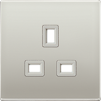 JUNG Накладка розетки БС 13А сталь BS2521ESPL