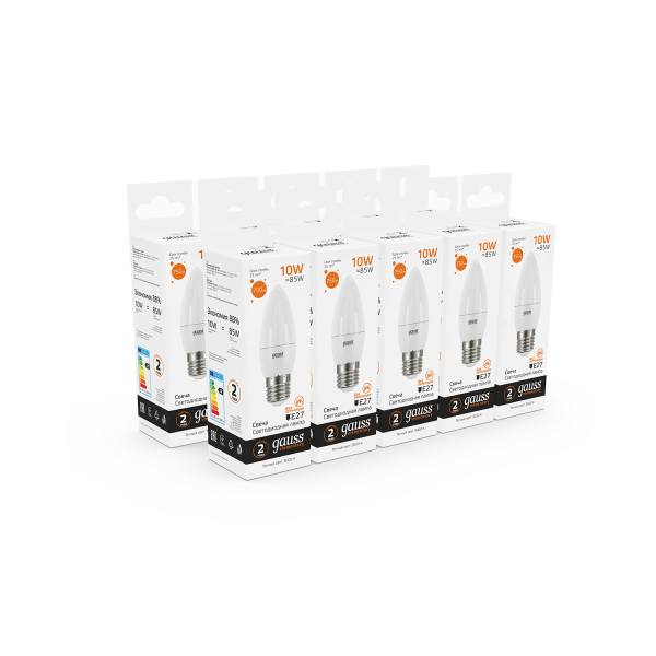 Купить Gauss Лампа Elementary Свеча 10W 750lm 3000K E27 LED 30210