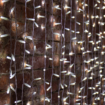 Гирлянда "Светодиодный Дождь" 2x3 м, эффект мерцания, прозрачный провод, 230 В, диоды белые 235-135-6