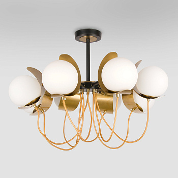 Eurosvet Потолочная люстра в стиле лофт 70110/8 черный a045157