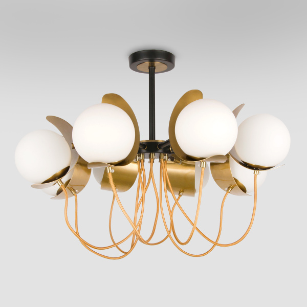 Eurosvet Потолочная люстра в стиле лофт 70110/8 черный a045157