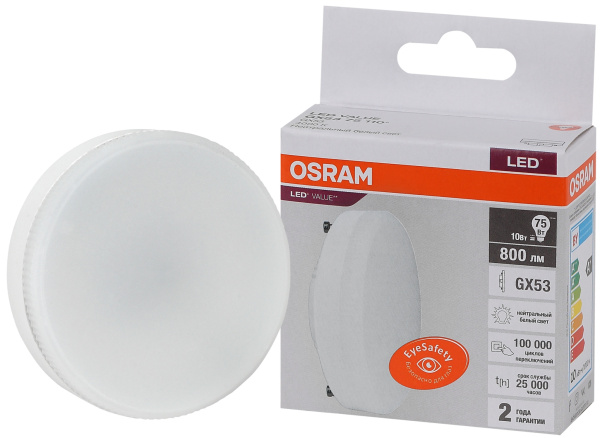 Osram LVGX5375 10SW/840 230V GX53 10X1 4058075582095