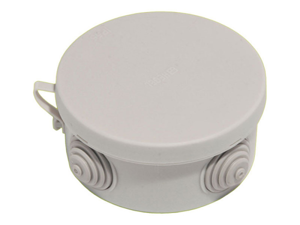 Hegel Коробка разветвительная д/откр монтажа с 4 мембранными вводами, внутр разм 85x40 мм, круг, IP55 КР2602