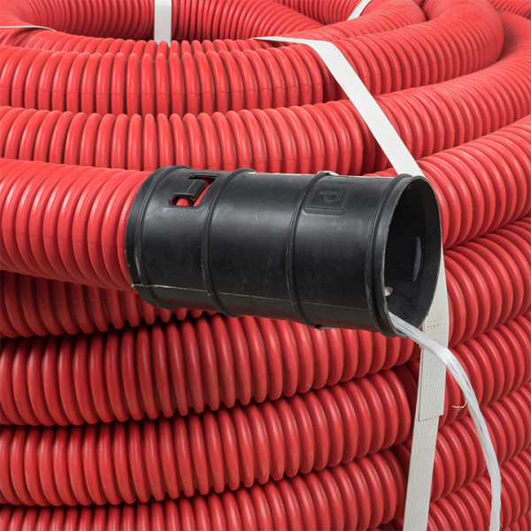 Купить EKF PROxima Труба гофрированная двустенная гибкая ПНД d 110 с зондом (50 м) красная,