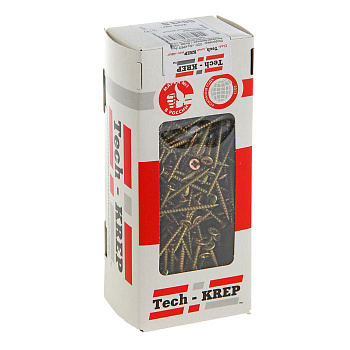 Tech-Krep Саморезы универсальные  50х3,5 мм (200 шт) желтые - коробка с ок. 102238