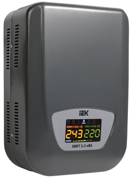 Купить IEK Стабилизатор напряжения настенный серии Shift 5,5 кВА