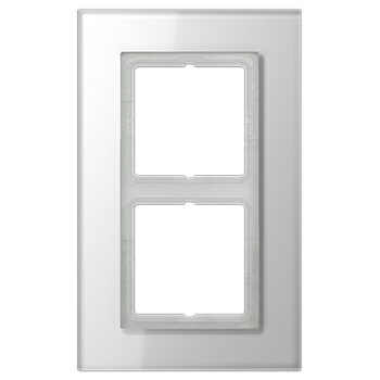 JUNG LS plus Стекло белое Рамка 2-ая LSP982GLWW