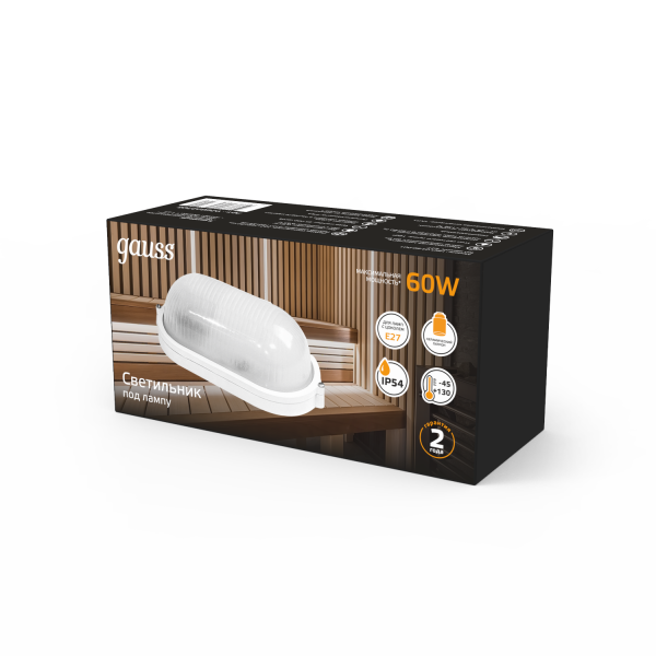 Купить Gauss Светильник НБП IP54 212*160*80 овал лампу Е27 max 60W, 1/12 926602206