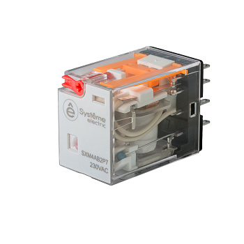 Systeme Electric Реле 10A 2CO 230VAC тест кнопка LED