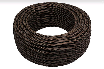 BIRONI Белый глянец Витой провод 3*0,75 150м B1-432-072-150