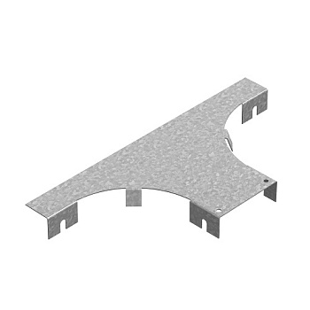 OSTEC Крышка к ответвителю горизонтальному к лотку ПЛК 300, толщ. 1,2 мм, Сендзимир цинк