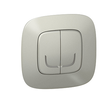 Legrand NETATMO Valena ALLURE Алюминий Выключатель 2-клавишный беспроводной 752787