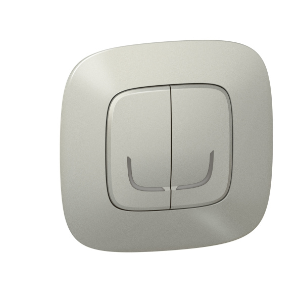 Legrand NETATMO Valena ALLURE Алюминий Выключатель 2-клавишный беспроводной 752787