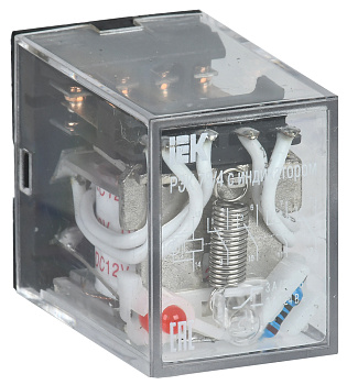 IEK ONI Реле РЭК78/4(MY4) с индикацией 3А  12В DC