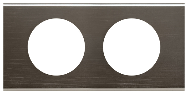 Legrand Celiane2 Черный никель Рамка 2-я (2+2 мод) 069032