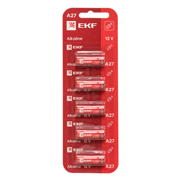 EKF PROxima Алкалиновая батарейка типа А27 для сигнализаций блистер 5шт.