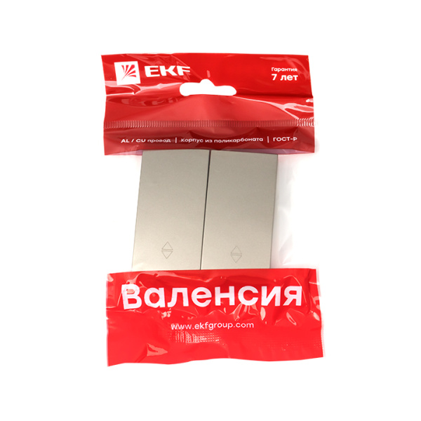 Купить EKF PROxima Валенсия лицевая панель выключателя 2-кл. проходного 10А кашемир