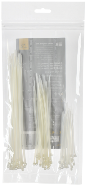 IEK Набор хомутов 2,5х100; 2,5х150; 2,5х200 бел. (75шт/упак)