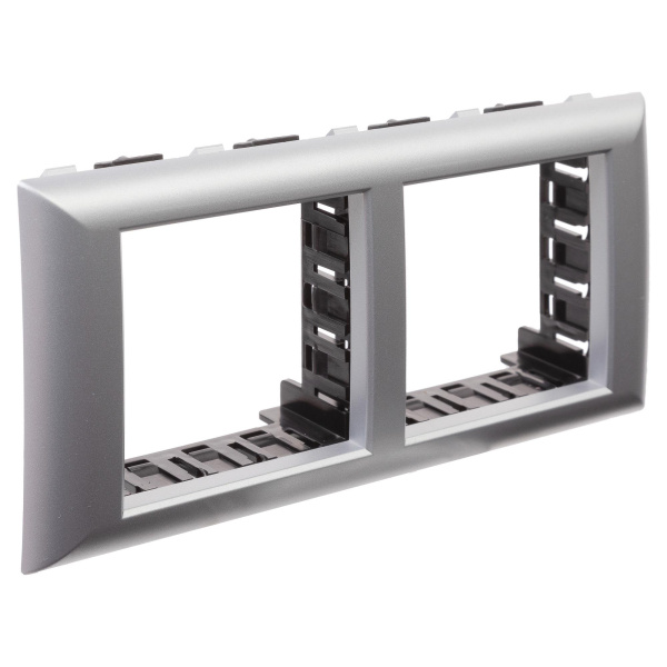 Купить DKC Рамка-суппорт "Avanti" для "In-liner Front",  серебристый металлик, 4модуля