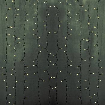 NEON-NIGHT Гирлянда "Светодиодный Дождь" 2х9м, постоянное свечение, прозрачный провод, 230 В, диоды ТЕПЛЫЙ БЕЛЫЙ, 1200 LED 235-196