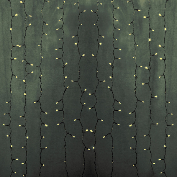 NEON-NIGHT Гирлянда "Светодиодный Дождь" 2х9м, постоянное свечение, прозрачный провод, 230 В, диоды ТЕПЛЫЙ БЕЛЫЙ, 1200 LED 235-196