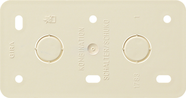 Gira Крем Монтажная панель двойная (для комбинаций) 008013