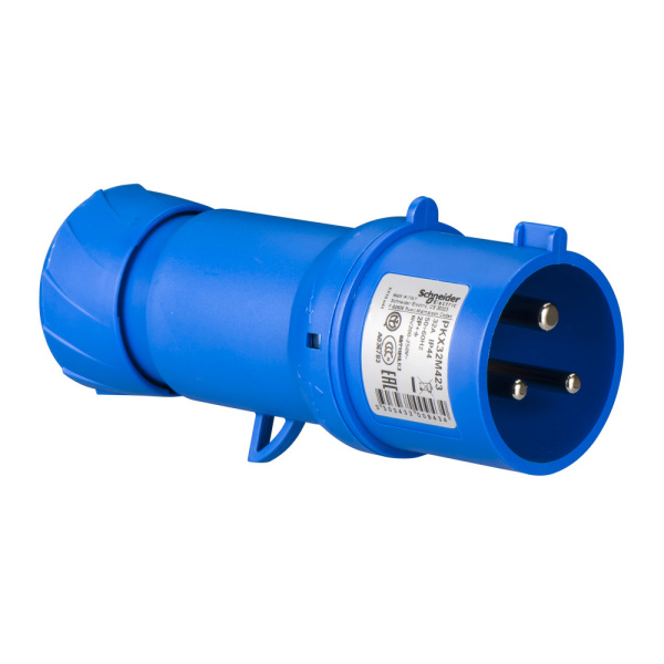 SE PratiKa Вилка кабельная, быстрозажимное соединение, 32А 2P+E IP44 220В PKX32M423