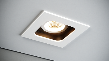 Quest Light Светильник встраиваемый, поворотный, белый с черной вставкой, под лампу GU10, IP20 SHELL 1 LD white\black SHELL 1 LD white/black