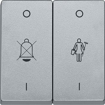 SE Merten SM Алюминий Клавиша 2-ая с надписями для горничной MTN435660