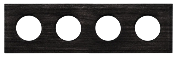 BIRONI Шедель Бук Угольно-черный Рамка 4-ая Форма квадрат (скрытый монтаж) BF4-640-119