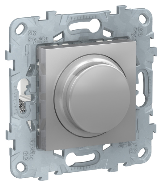 Купить SE Unica New Алюминий Светорегулятор LED поворотно-нажимной, универсальный 5-200Вт NU551430