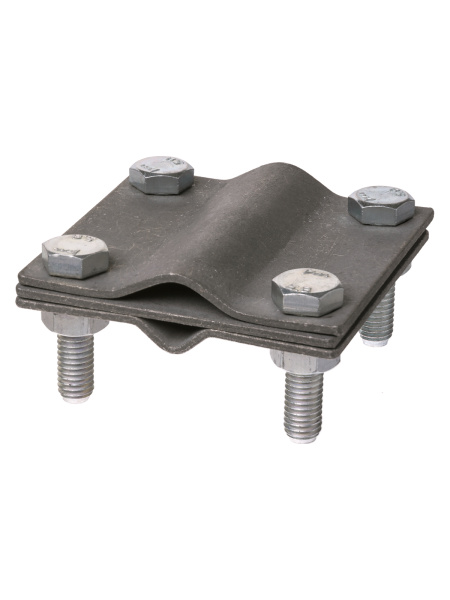 TDM Зажим соединит. 4-х болт. штырь-полоса/прут, штырь Ø16 - полоса 40х4/прут Ø6-16 мм, термодиф. SQ2401-3122