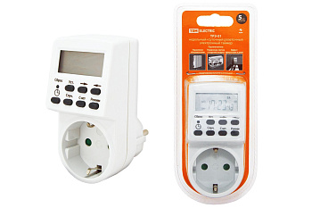 TDM Таймер розеточный ТРЭ-01-1мин/7дн-20on/off-16А (недельный) SQ1506-0002