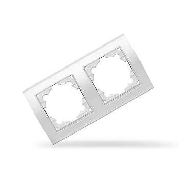 UNIVersal "Бриллиант" Рамка Бел 2-х местная горизонтальная 7947465
