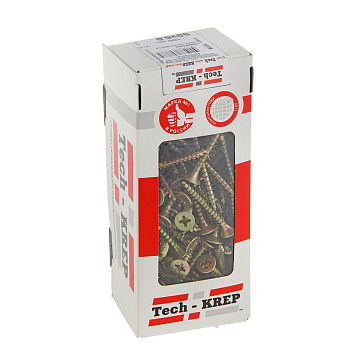 Tech-Krep Саморезы универсальные  50х6,0 мм (100 шт) желтые - коробка с ок. 102270