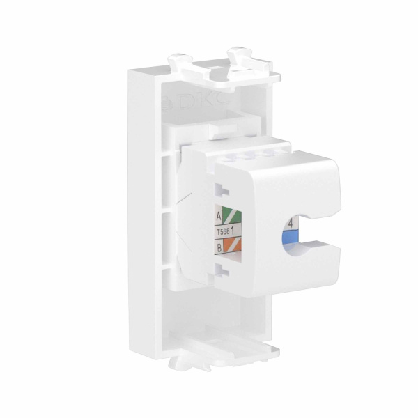 Купить DKC Телефонная розетка RJ-12 без шторки модульная, "Avanti", "Белое облако", 1 модуль