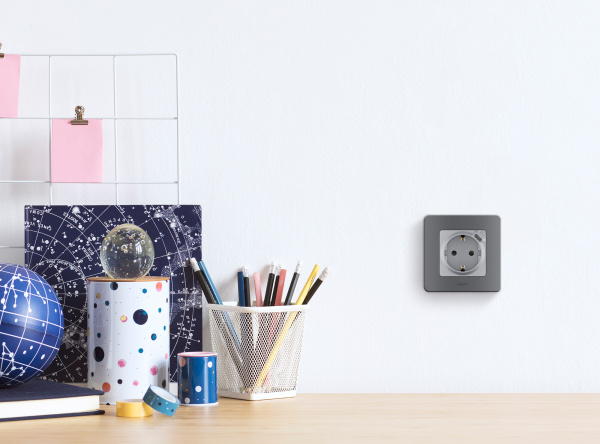 Купить Legrand INSPIRIA Алюминий Розетка 2К+З немецкий стандарт 16А 250В со встроенным зарядным устройством USB C 1.5А 5В 673772