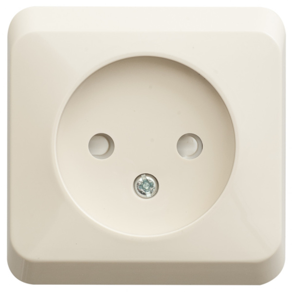 Systeme Electric Этюд наруж Крем Розетка 1-ая б/з со шторками