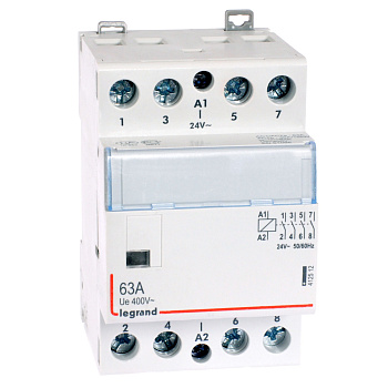 Legrand CX3 Контактор 24V 4НО 63А 412512